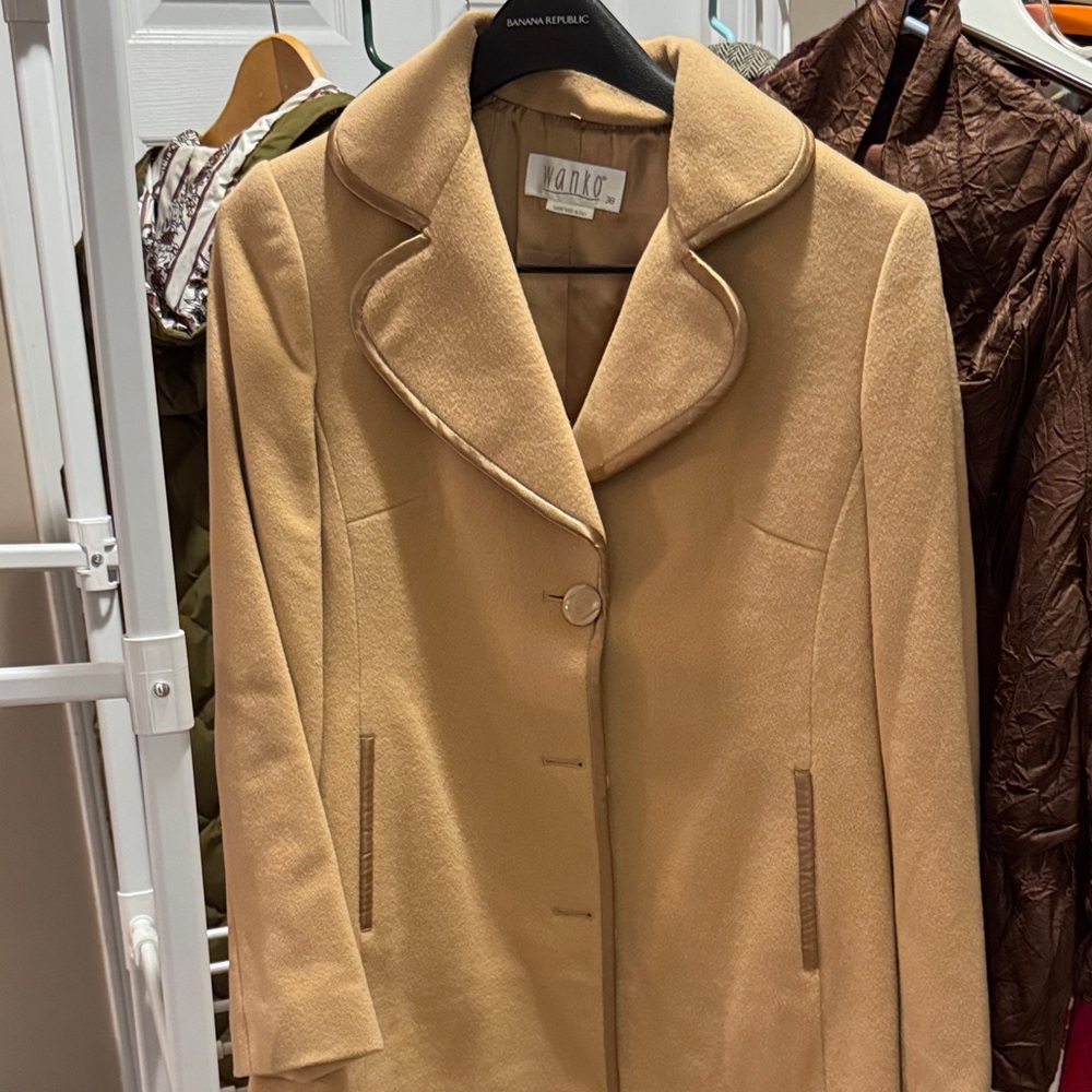 Tan Wool Blend Coat